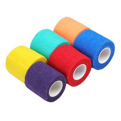 China Wholesale Colored Cohesive Disposable Elastic Cohesive Bandages For Tattoo Grips for sale