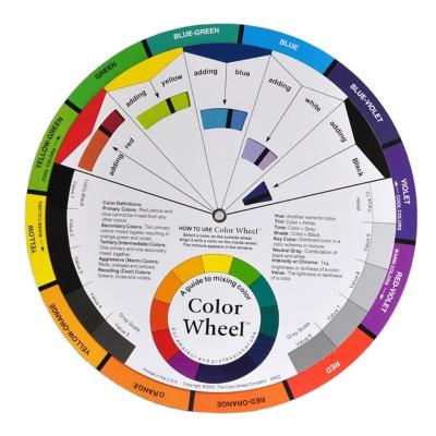 China Professional New Pantone Beauty Salon Color Wheel Color Wheel Ink Chart Tips Round Center Circle Mixing Spins Tattoo Nail Dye for sale