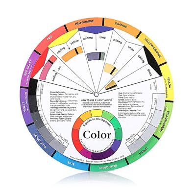 China Professional New Pantone Beauty Salon Color Wheel Round Tips Keyboard Center Circle Rotates Tattoo Nail Dye for sale