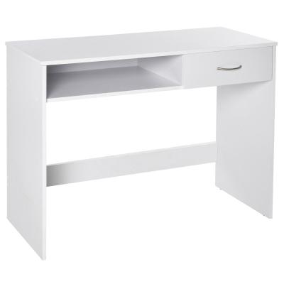 China (Size)Adjustable Modern Computer Work Desk Table Study Shelf Drawer Writing Station White for sale