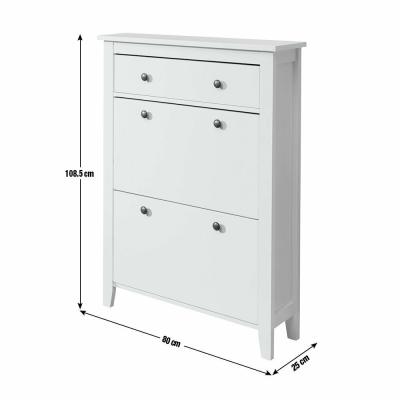 China Modern Two Tier Shoe Cabinet - Gray for sale