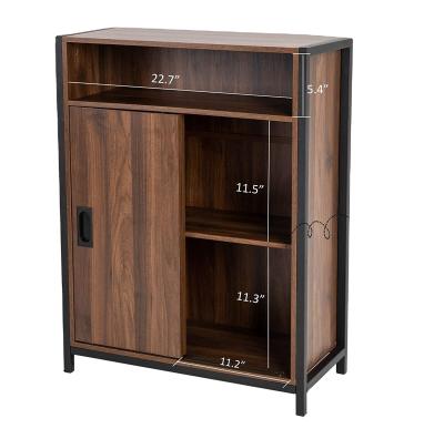 China (Other) Adjustable Storage Cabinet With Doors And Shelves Modern Buffet Kitchen Storage Cabinet for sale