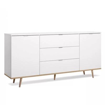 China Adjustable Drawer Side Cabinet Furniture White Wooden Chest (Other) With Solid Wood Legs for sale