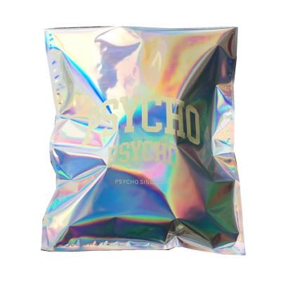 China Large Recyclable Laser Custom Printed Self Adhesive Waterproof Recycled Packaging Bags for sale