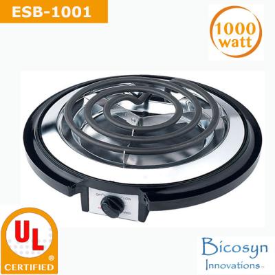 China 750/1000 Watt Cheap Single Buffet Burner Electric Hot Plate, Black, UL, Camping,School,Outdoor Stove for sale