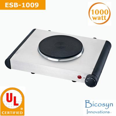 China 1000/1500 Watt Cheap Single Buffet Burner Electric Hot Plate, Black, UL, Camping,School,Outdoor Stove for sale