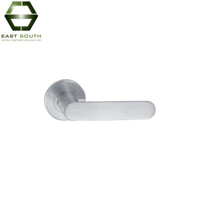 China Traditional Popular Design Satin Stainless Steel Solid Lever Handle For Timber Door for sale