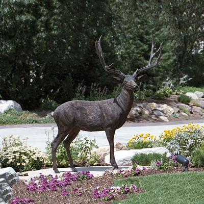 China Life Size China Garden Bronze Deer Moose Sculpture for sale