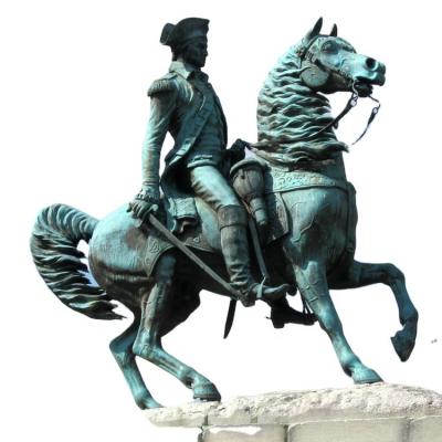 China Europe Life Size Ancient Bronze Warrior Statue With Horse Soldier Statue Ridding On Horse Metal Sculpture for sale