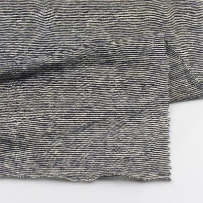 China 145cm Sustainable 130gsm Yarn Dyed Knitted 100% Linen Fabric For Shirt for sale