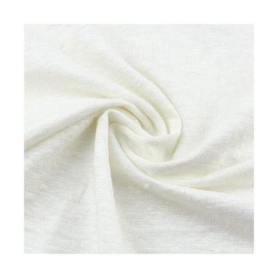 China 150cm Long Lasting 190gsm 97%linen 3%spandex Single Jersey Knit Fabric For Garment for sale