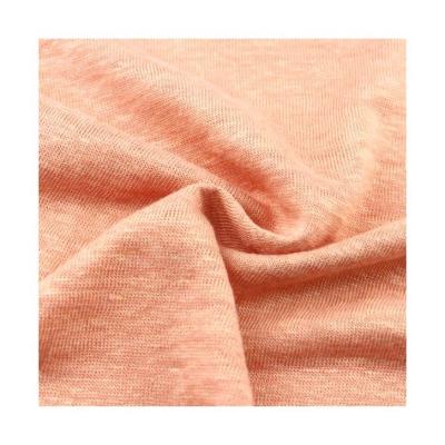 China 160cm Sustainable Soft Knitted 210gsm Plain Dyed Sheer Linen Fabric For Underwear for sale