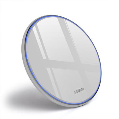 China Mobile Phone QI Wireless Charger 15W Mirror Ultrathin Wireless Charger for QI for Mobile Phone for sale