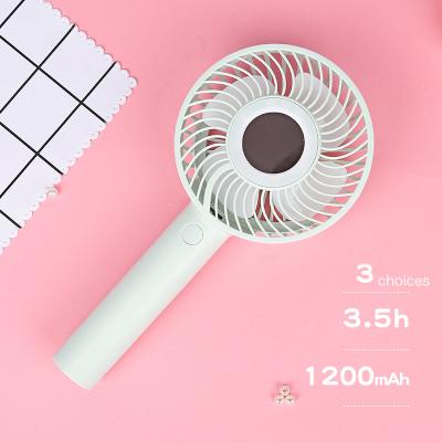 China 2019 Household Appliances 50min/90min/200min Mini USB Rechargeable Hand Fan With Mirror And Light for sale