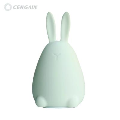 China 2018 NEW Room Cartoon Rabbit Pat Silicone Light Sensor LED Colorful Night Fill Light For Toy for sale