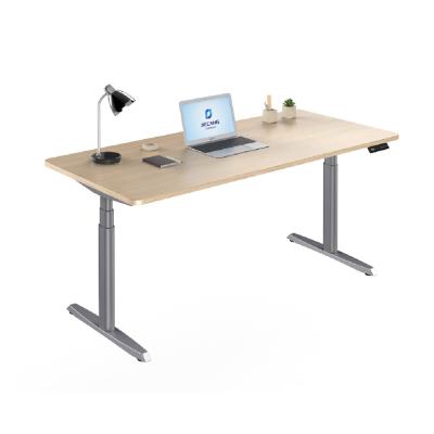 China JIECANG Electric Lift Desk View (Height) Office Desk Double Motor Height Adjustable Executive Workstation for sale