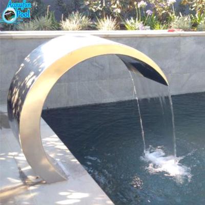 China Stainless steel swimming poolpond waterfall weir water blade fountain waterfall for sale