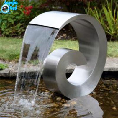 China Stainless Steel Waterfall Garden Wall Fountain Led Waterfall Curtain for sale