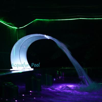 China Modern Indoor Acrylic Waterfall Swimming Pool Fountain Waterfall Decoration Artificial Stone Waterfall for sale