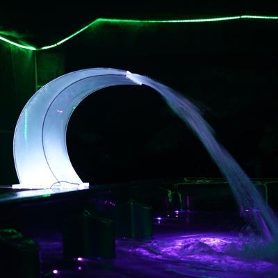 China Coastal Blade Waterfall Waterfall Acrylic Swimming Pool Waterfall Spillway for sale