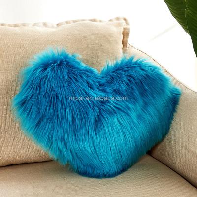 China 2021 Customized Reversible Faux Fur Rabbit Throw Pillow For Living Room for sale