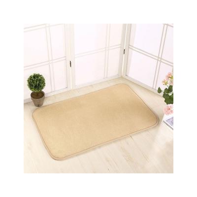 China Stain Resistant Hot Sales Rectangle Machine Made Polyester Anti-fouling And Non-slip Water Absorption Mat For Bedroom for sale