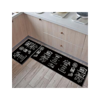 China Wholesale Price Custom Crystal Stain Resistant Velvet Kitchen Floor Mat For Soft Comfort for sale