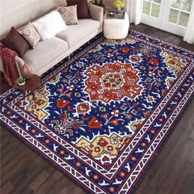 China Factory direct purchase washable crystal velvet printed rug, Persian area living room rug for sale