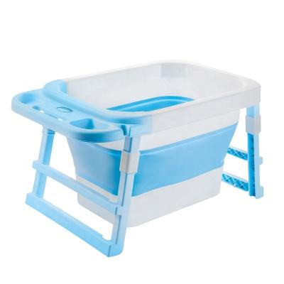 China No cover; Foldable; Factory price eco-friendly baby bathtub with seat export quality foldable baby bathtub set for sale