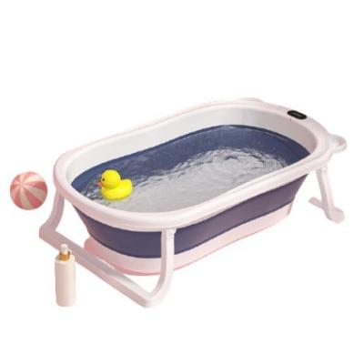 China No cover; Foldable; Eco-friendly Plastic Free Movable Bathtub Cheap Baby Basin Set Baby Pool With Thermometer for sale