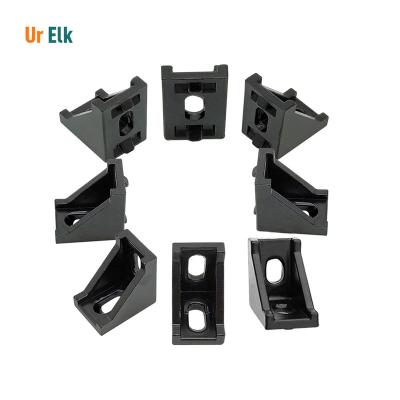 China Aluminum Alloy Ur Elk Profiles Aluminum Accessories 90 Degree L Form T Angle Iron Connect Corner Bracket 2020 for sale