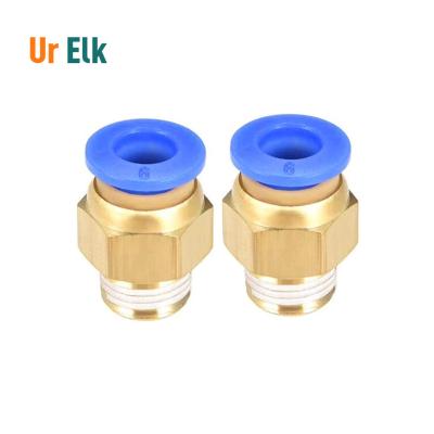 China Ur Pneumatic Moose Tool Connectors Bowden Quick Coupler Pc4-01 Pc4-m5/m6 Pc6-01 1.75mm/3mm Ptfe Tube for sale