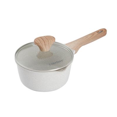 China Milk Pot Pan Cookware Kitchenware Sustainable Baby Stick Non Cooking Aluminum Marble Granite Noodle Wok for sale