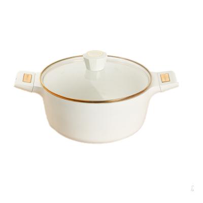 China Sustainable Ceramic Soup Pot With Ceramic Nonstick Coating Casserole With Lid for sale