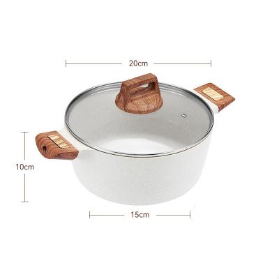 China Sustainable Die Casting Aluminum Nonstick Stock Pot Induction Cooking Soup Pot With Lid for sale