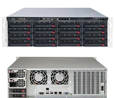 China LSI 3108 10 duplos Gigabit Ethernet do servidor 6039P-E1CR16H 16x SATA/SAS de 12G SAS 3U Supermicro Superstorage à venda