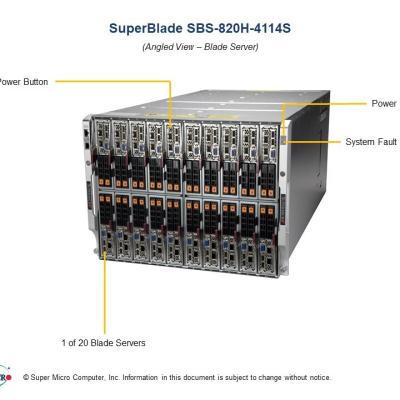 中国 前部アクセスのSupermicro Superbladeの貯蔵サーバーSBS-820H-4114S A+ 販売のため