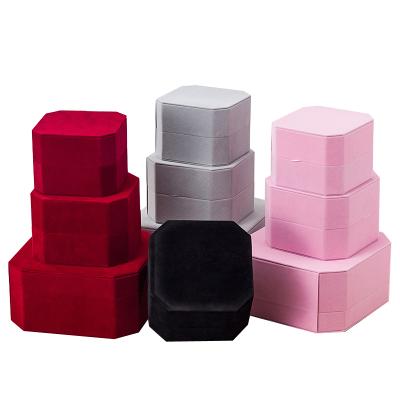 China Handmade Running Octagonal Flannel Preserved Flower Box Necklace Lipstick Perfume Storage Box for sale