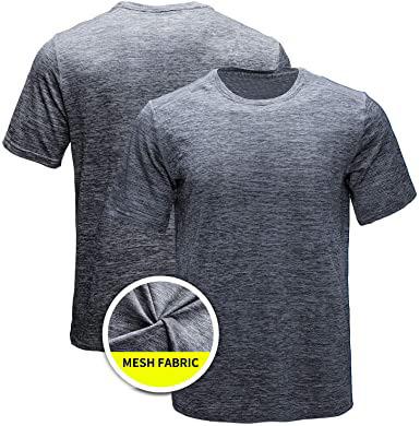 China QUICK DRY breathable and moisture melange color elastic comfort man t-shirt for sale