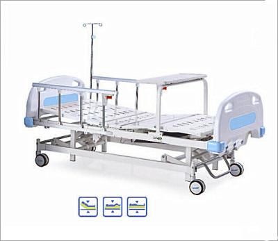 China Manual Hospital Bed Three Crank Hospital Beds for sale