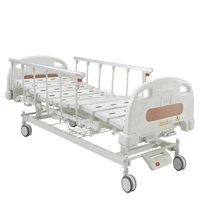 China Medical hospital bed recliner chair bed. Manual Furniture Movable Two Cranks Hospital Bed Medical Bed for sale