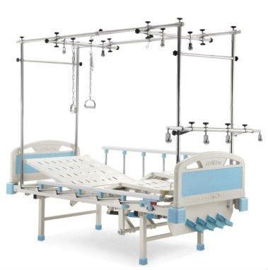 China Large Price 4crank Painting Iron Orthopedics Double Bed Functional Traction Frame Hospital Medical Patient Bed for sale