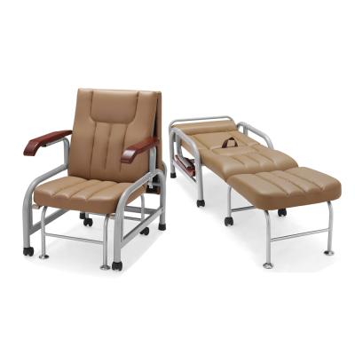 China Modern Hospital Recliner Chair Folding Bed With Four Wheels for sale