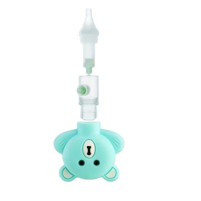 China Nose Remover Kids Newborn Aspirator Cartoon Bear Silicone Baby Safety Nose Remover Vacuum Nasal Suction Sniffing Equipment for sale