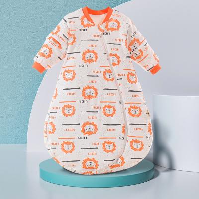 China Sustainable Comfortable Casual Baby Sleeping Bag Combed Cotton Removable U-shaped Children's Cartoon Sleeping Bag for sale