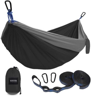 China Adult High Quality Nylon 210T Hammock For Outdoor Hammock Outdoor Camping Portable Hammock for sale