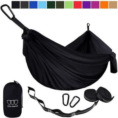 China Adult Amazon Hot Sale 210T Nylon Outdoor Portable Hammock for sale