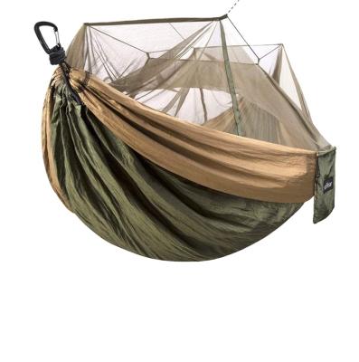 China 210T Nylon Portable Outdoor Camping Parachute Nylon Adult 2 Person Hammock With Tree Strap for sale