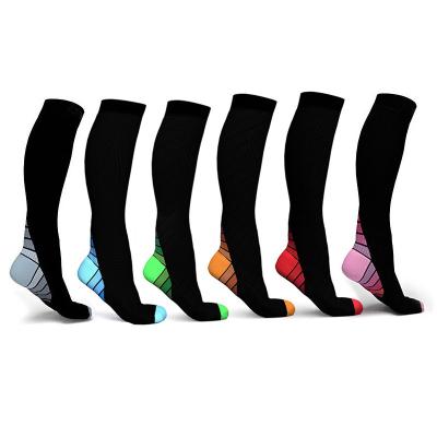 China Wholesale Travel Breathable Premium Stylish Moisturizing Men Over The Knee Health Service Physix Gear Sports Compression Sock 20-30 mmHg for sale