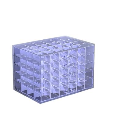 China Minimalist Transparent Nail Storage Box Rhinestone Display Box Instant Crystal Cosmetic Storage Box for sale